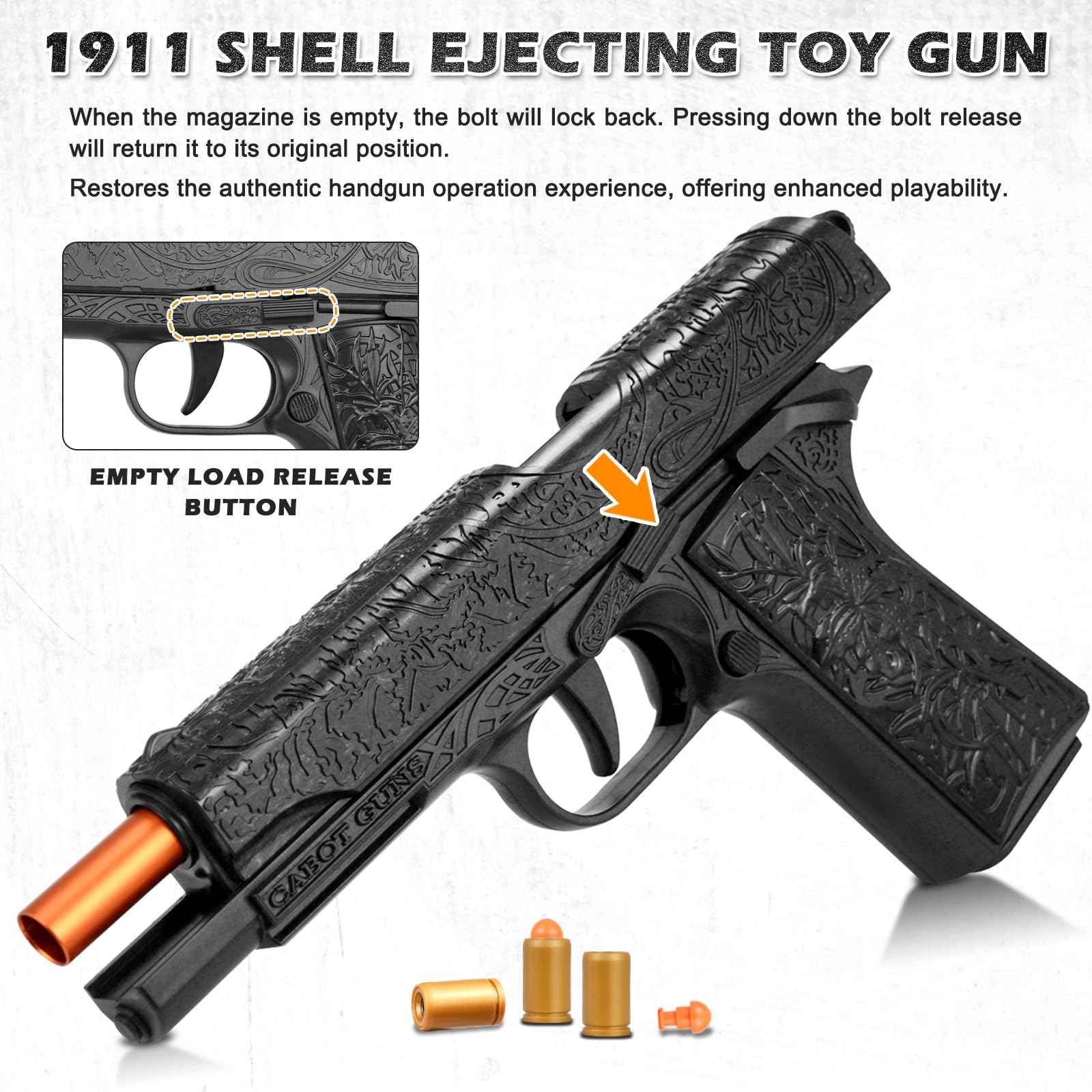 Amazon.com: Toy Gun, 1911 Semi Auto Pistol Gun Toy for Boys, Empty